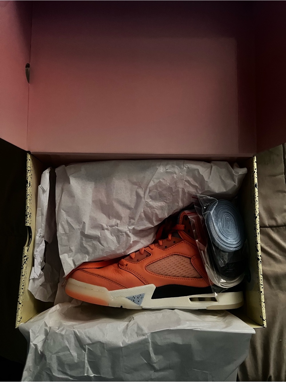Jordan Air 5 Retro in Crimson Bliss and Sail